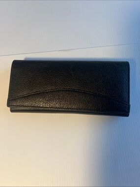 Classic Black 100% Leather Women's Wallet - Unbranded